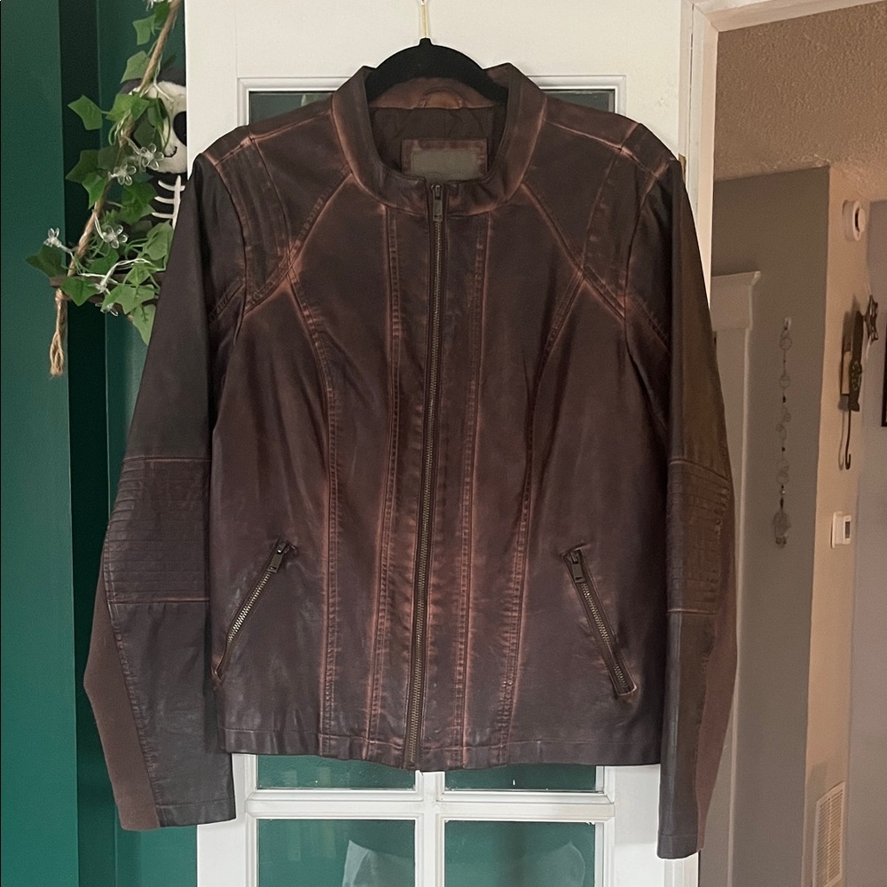 Maurices Dark Brown Leather Jacket